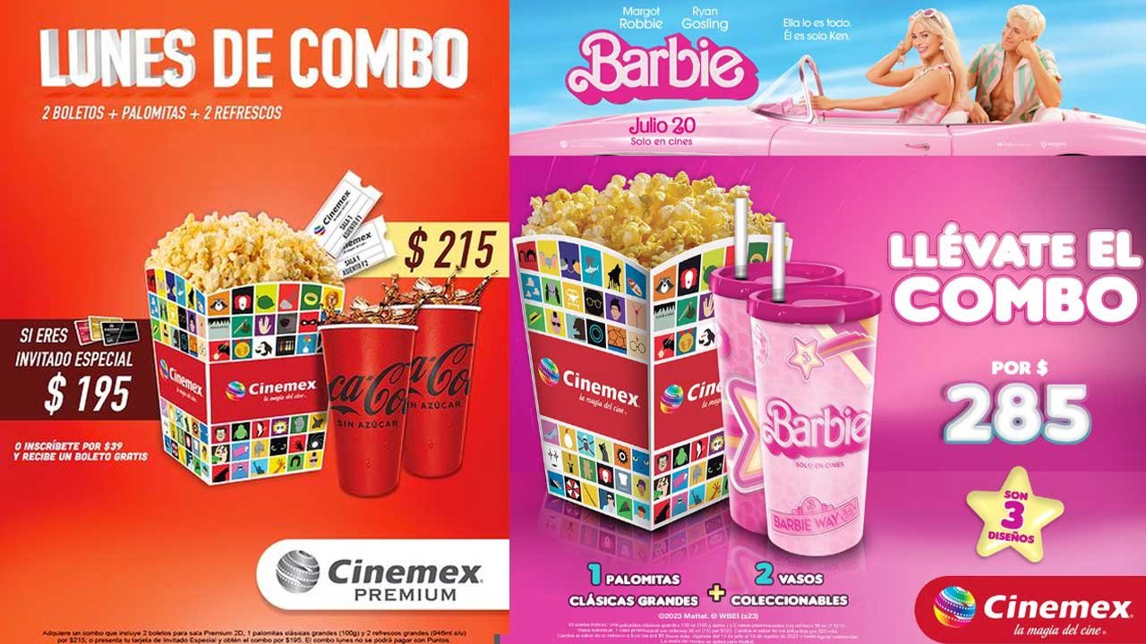 Precios De Combos En Cinemex 2023 Palomitas Refrescos Y Nachos