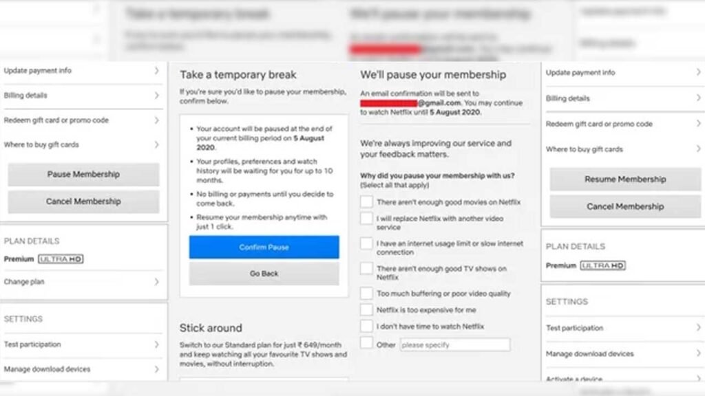 ¿Cómo pausar mi suscripción de Netflix sin cancelarla? 2 Así pausas tu suscripción